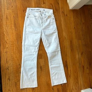 J. Crew white boot cut jeans